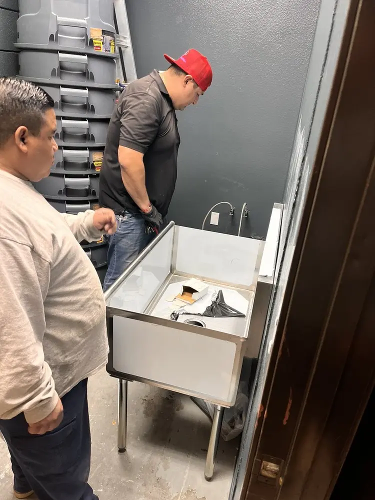 Commercial plumbing and sink installation in Midlothian